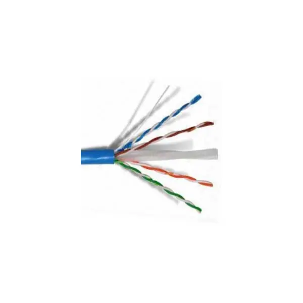 Blue Cat6 Shielded Ethernet Cable – 23AWG, 4-Pair, Sold by the Foot (No Specified Frequency)