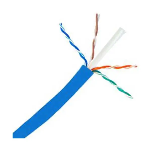 Blue Cat6A Unshielded Ethernet Cable – 23AWG, 4-Pair, 10Gbps, PVC Jacket, 1000FT Spool