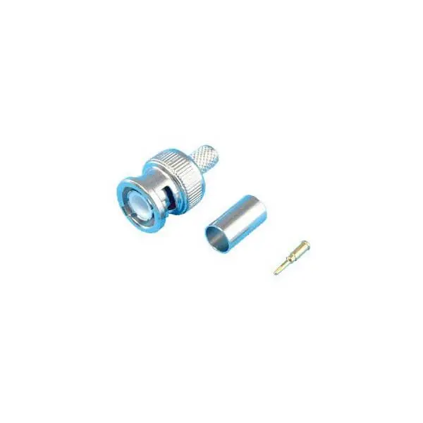 BNC Male 3-Piece Crimp Connector for RG-6 Coaxial Cable