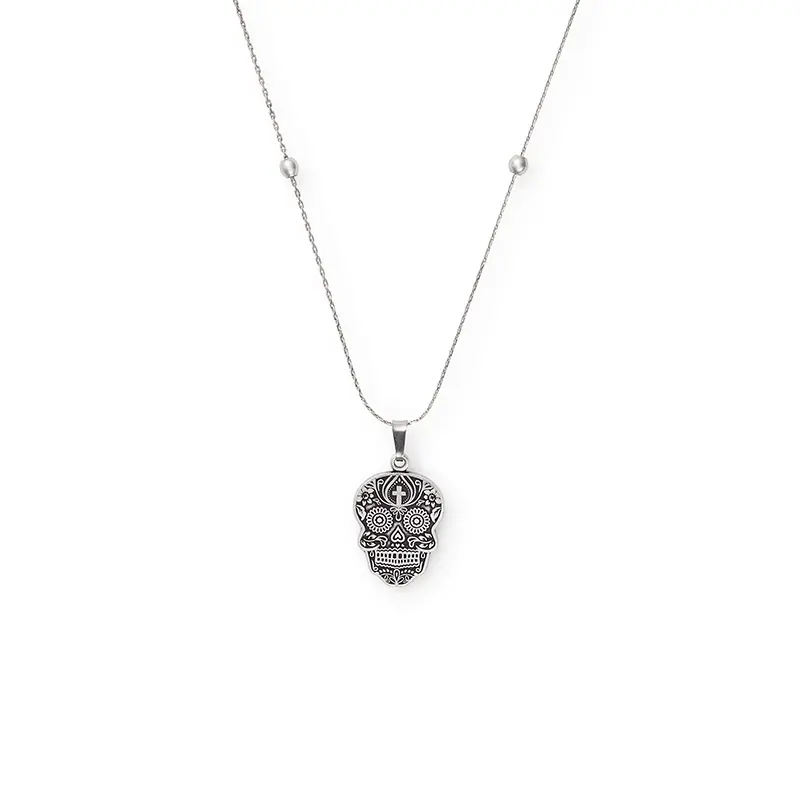 Calavera Expandable Pendant Necklace – Adjustable Fit