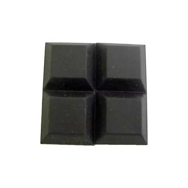 Calrad 4-Pack Large Square Adhesive Rubber Feet — Non-Slip, Heavy-Duty Mounting Pads