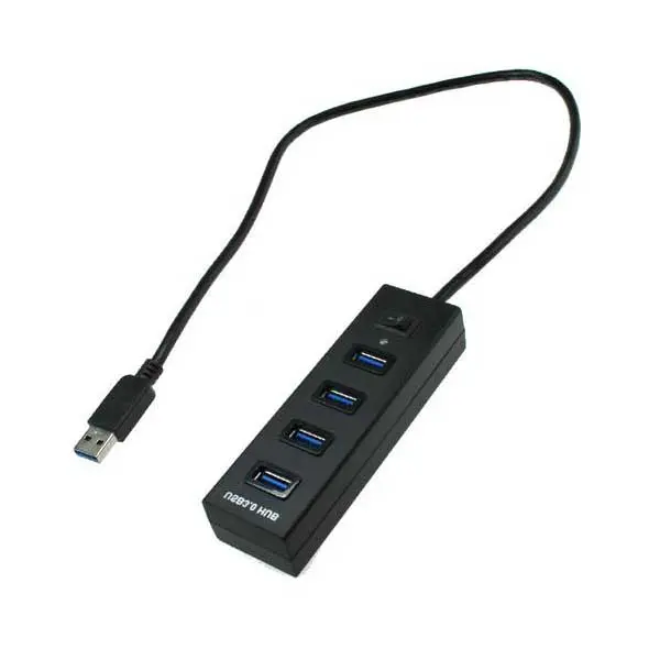 Calrad 4-Port USB 3.0 Hub with Individual Power Switch