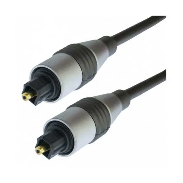 Calrad 55-504-3 Toslink Optical Audio Cable — 3-Meter, Spring-Loaded Connectors