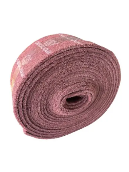 Carborundum HAIRLINE-R10M-LB Scouring Roll – 10m × 6″, Red Maroon Hairline Finish