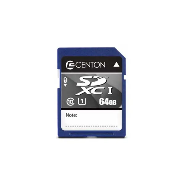 Centon 64GB SDXC UHS-I Flash Memory Card – Class 10, U3 Rated
