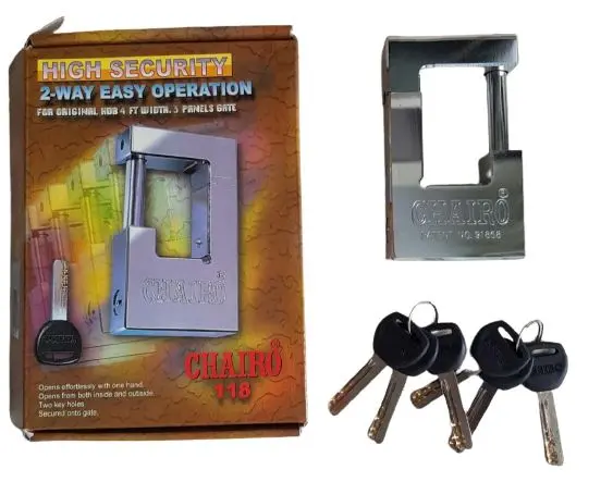 Chairo LK-CH-118 Heavy-Duty Gate Door Lock – 118 mm Backset