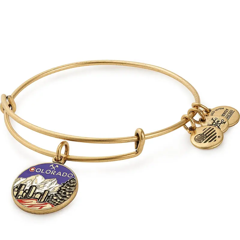 Colorado Mountains Landscape Charm Bangle