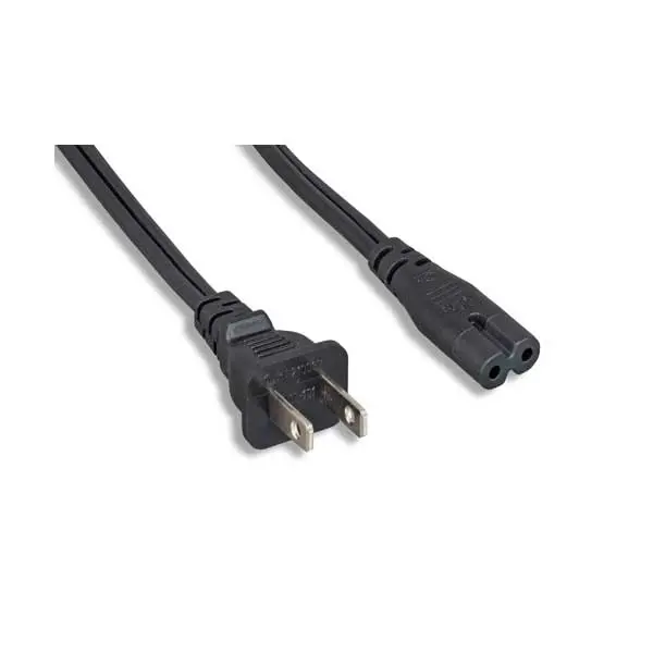 COMTOP 65-403P-10 10ft Notebook Power Cord – 18AWG, NEMA 1-15P to C7, Non-Polarized