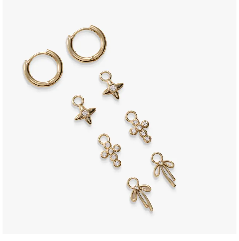Coquette Huggie Earrings with Christian Symbolism