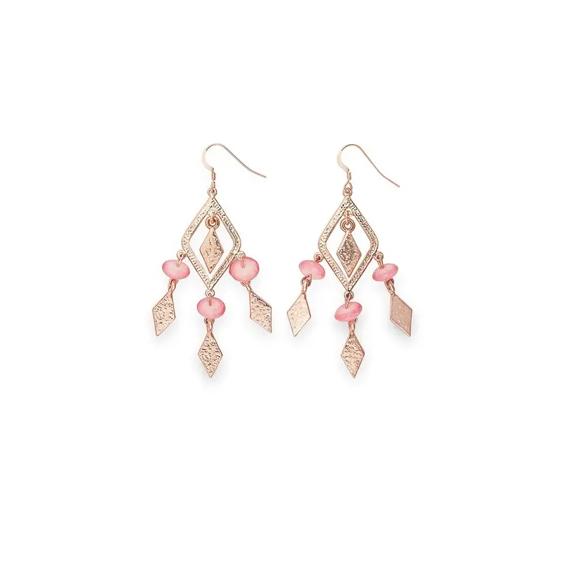 Coral Spearhead Dangle Earrings
