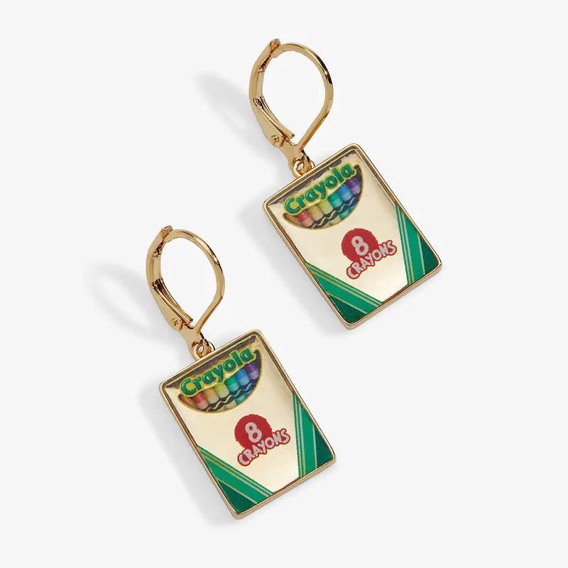 Crayola Crayon Box Earrings – Teacher Tribute Design