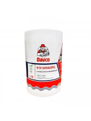 Davco K10 Sovacryl Acrylic Sealer – 1 Litre (White, Grey, or Clear)