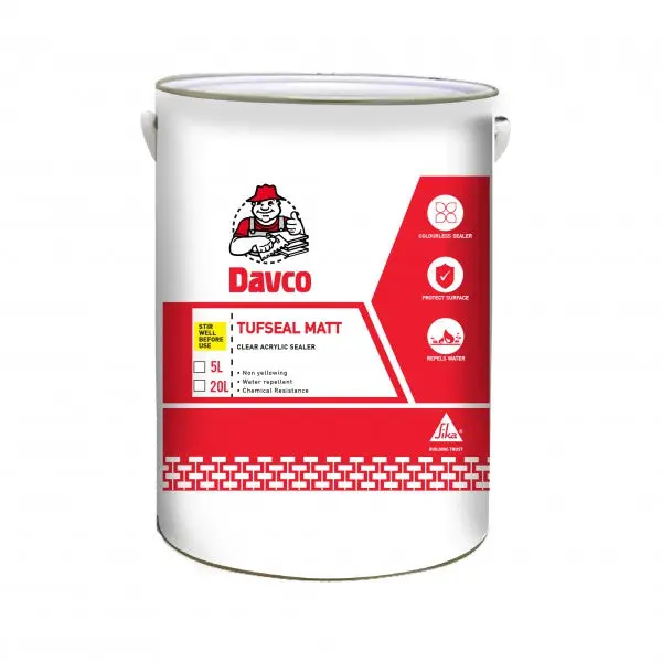 Davco Tufseal Matt Acrylic Sealer – Low-Sheen Finish, Available in 5L & 20L – Model DAVCO-TMAS