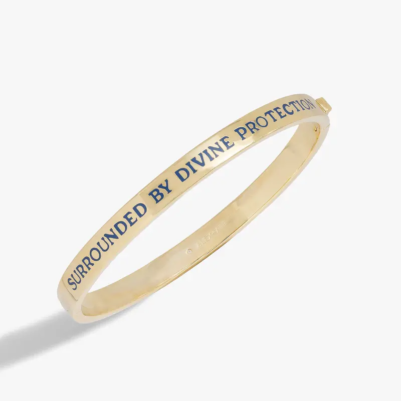 Divine Protection Hinged Cuff Bracelet