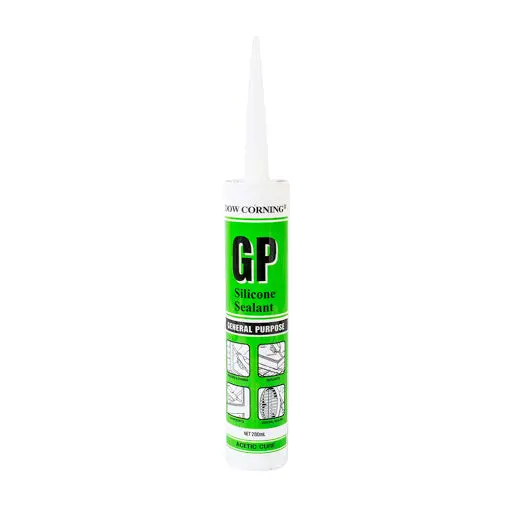 Dow Corning GP Silicone Sealant – 280ml, Four-Color Assortment (White, Clear, Grey, Black)