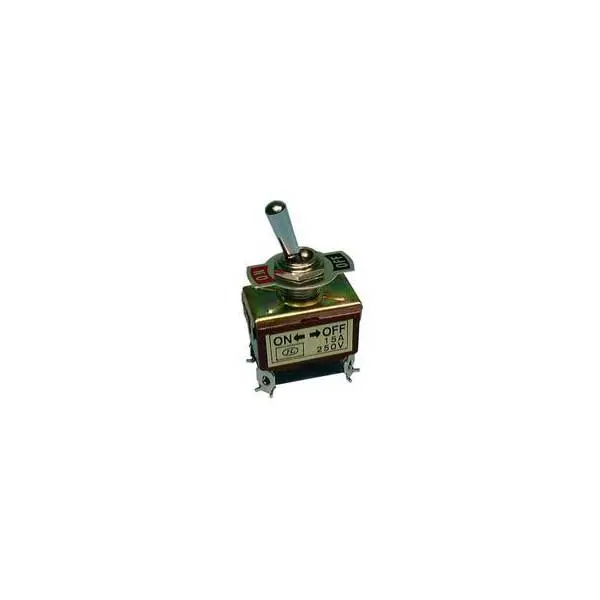 DPST On-Off Toggle Switch with Solder Terminals