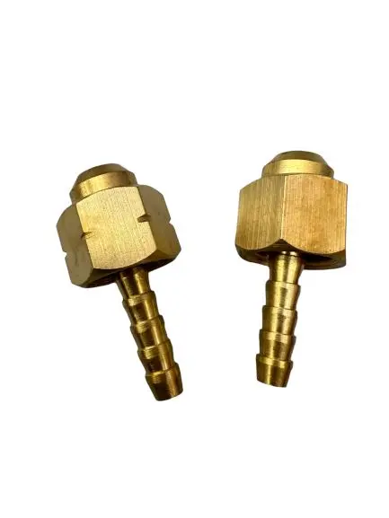 Dual-Hose Brass Nipple Fitting – THC-G03