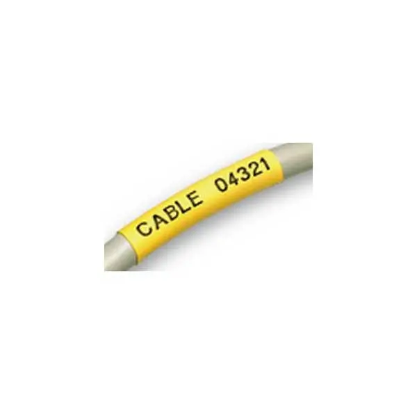 DYMO Rhino 3/8-Inch Black-on-White Heat Shrink Tubing (3:1 Ratio, 5 ft)