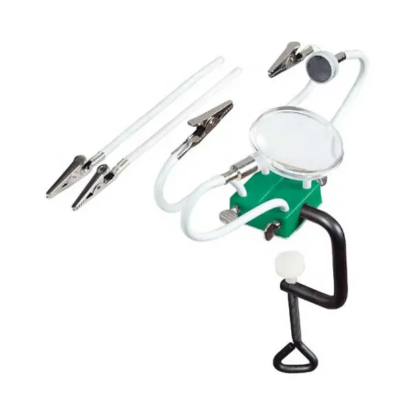 Eclipse Tools 902-227 Octopus Helping Hands Clamp Base: Adjustable Arms + Built-in Magnifier