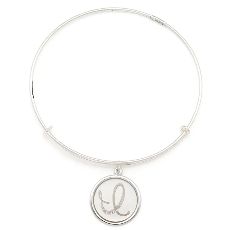 Elegant Initial ‘I’ Charm Bangle