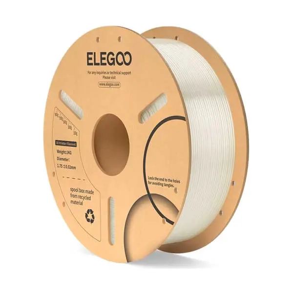 ELEGOO Translucent PLA 3D Printer Filament – 1.75mm, 1kg Spool, High-Precision (PLA-175-TL-1KG)
