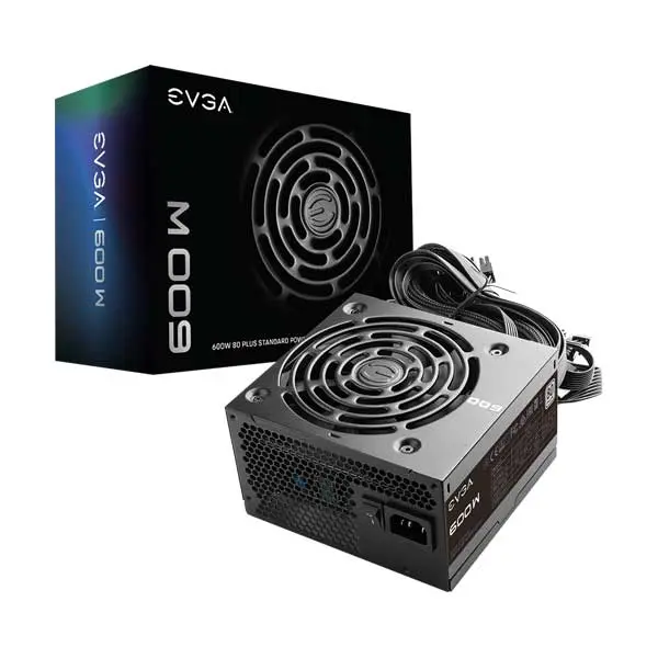 EVGA 600W 80 PLUS Certified Power Supply – Reliable ATX PSU for Mid-Tower Builds