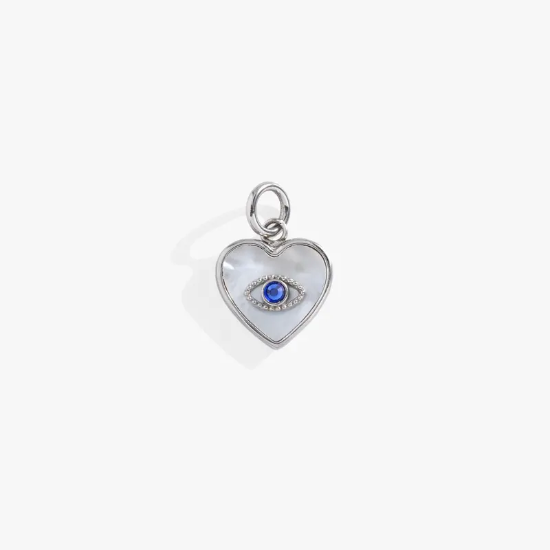 Evil Eye Heart Charm for Interchangeable Jewelry