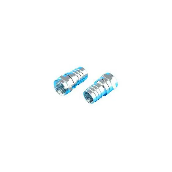 F-Male Crimp Connector with Integrated Ring for RG-6TFE