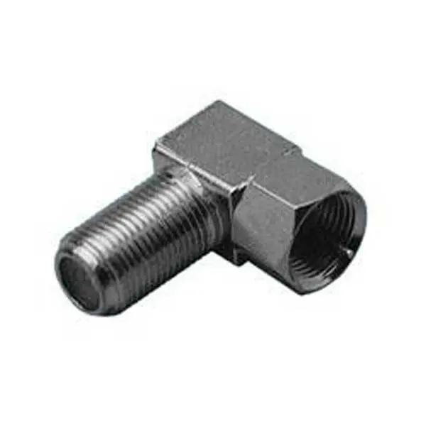 F-Male to F-Female Right-Angle Coaxial Adapter