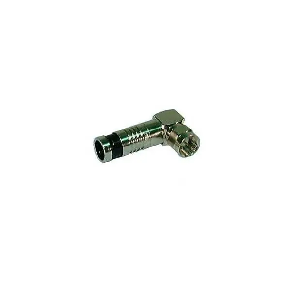 F-Type Right-Angle Compression Connector for RG-6 Coaxial Cable