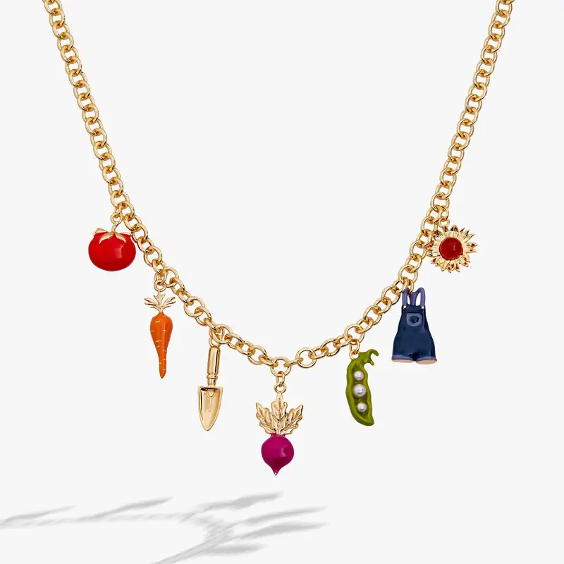 Farmers’ Market Charm Necklace – Seasonal Produce Pendant Collection