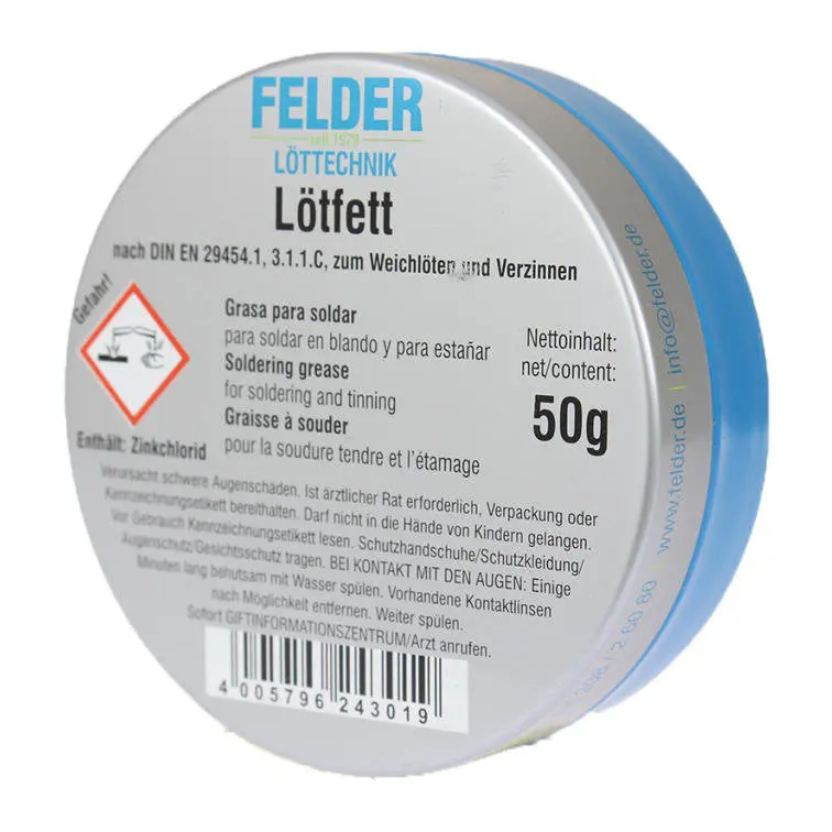 Felder Premium Soldering Grease – 50g Tin for Electronics & Metalwork