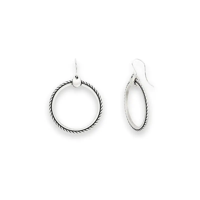 Flat Rope-Style Hoop Earrings