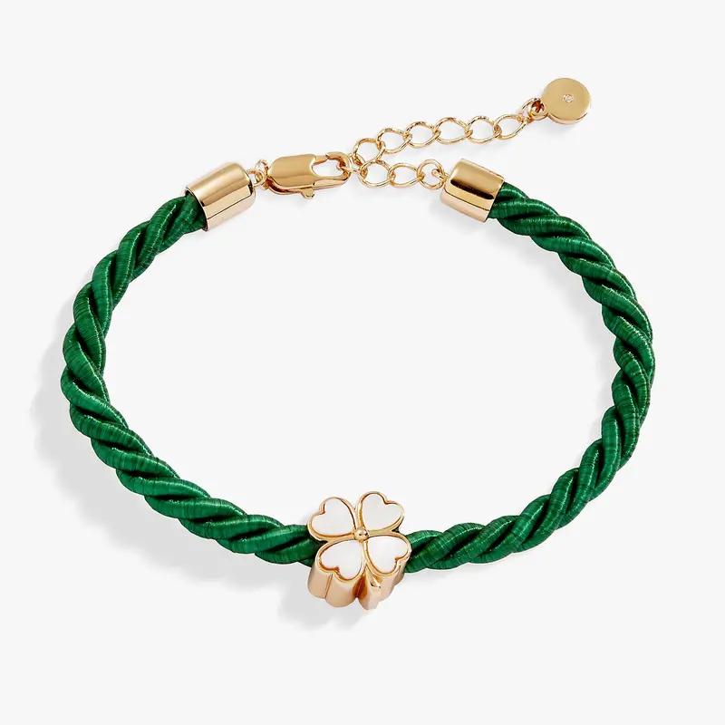 Four-Leaf Clover Cord Bracelet