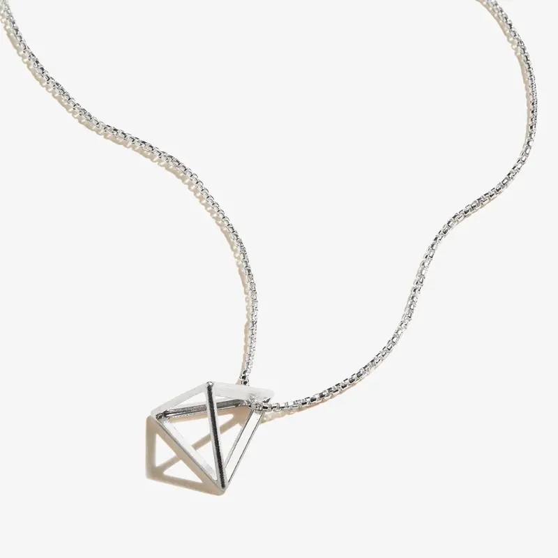 Geometric 3D Triangle Pendant