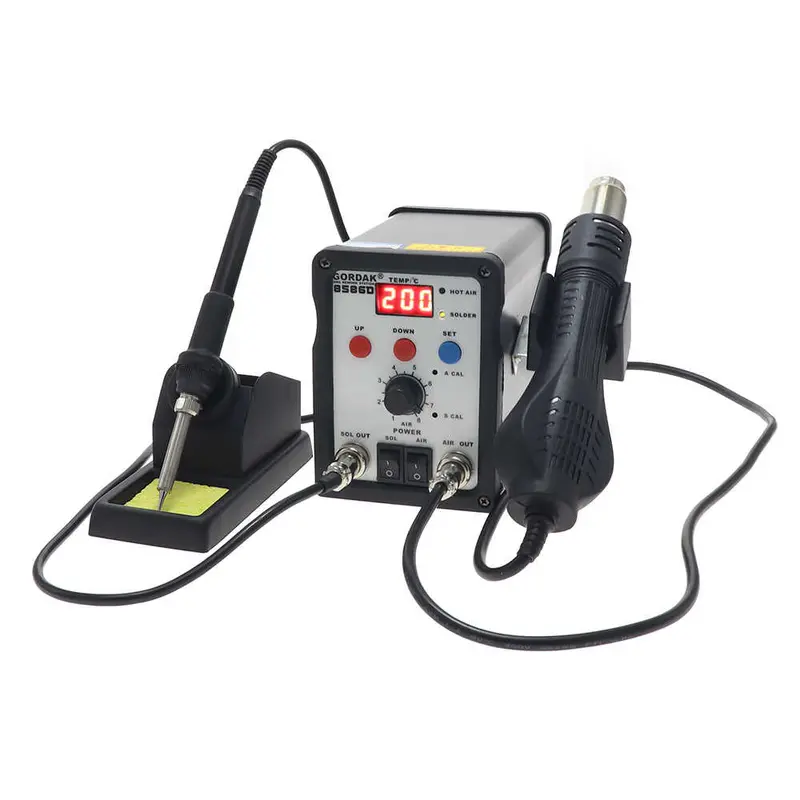 GORDAK SG2-GD8586D-YM 2-in-1 Digital Soldering & Hot Air Rework Station