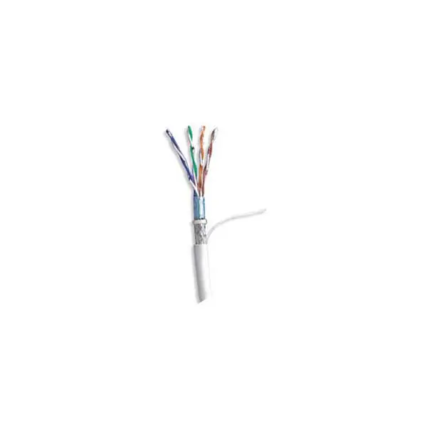 Grey Cat6 Shielded Ethernet Cable – 23AWG, 4-Pair, 550MHz, PVC Jacket, 1000FT Spool