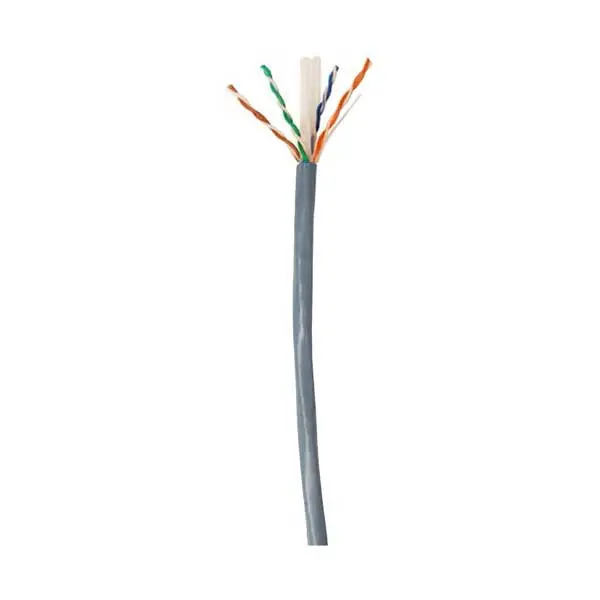 Grey CMR-Rated Cat6 Network Cable — 23AWG, 4-Pair, 600MHz, Sold by the Foot