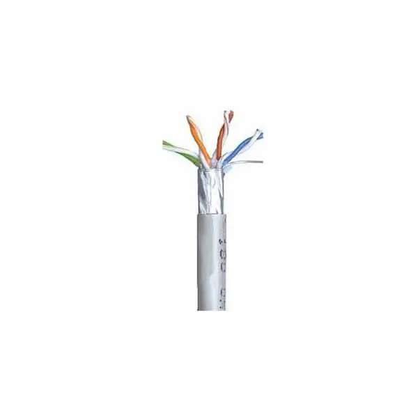 Grey Shielded Cat5e Ethernet Cable – 24 AWG, 4-Pair, 350 MHz, PVC Jacket, Sold by the Foot