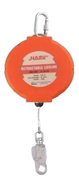 Haru SB3-HE06 Retractable Fall Arrestor – 6m Vertical Auto-Locking Lifeline Compliant with EN360