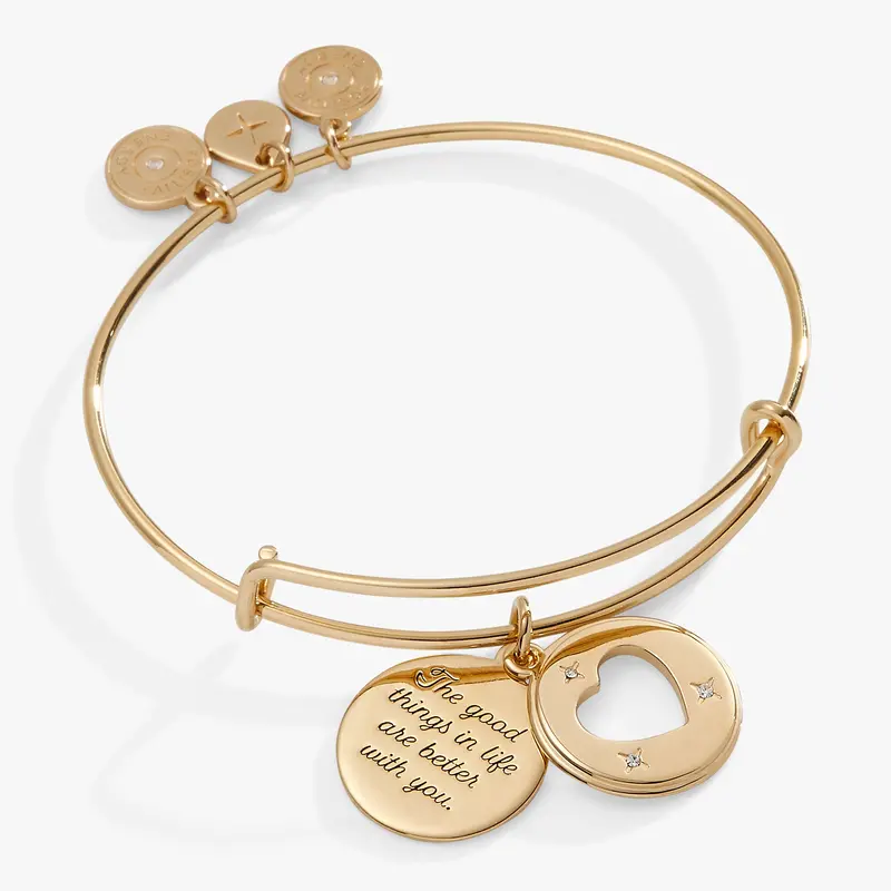 Heart-Shaped Bangle Featuring a Secret Uplifting Message