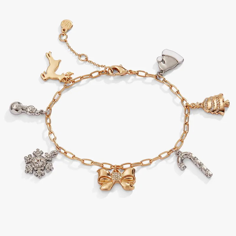 Holiday Cheer Multi-Charm Festive Bracelet
