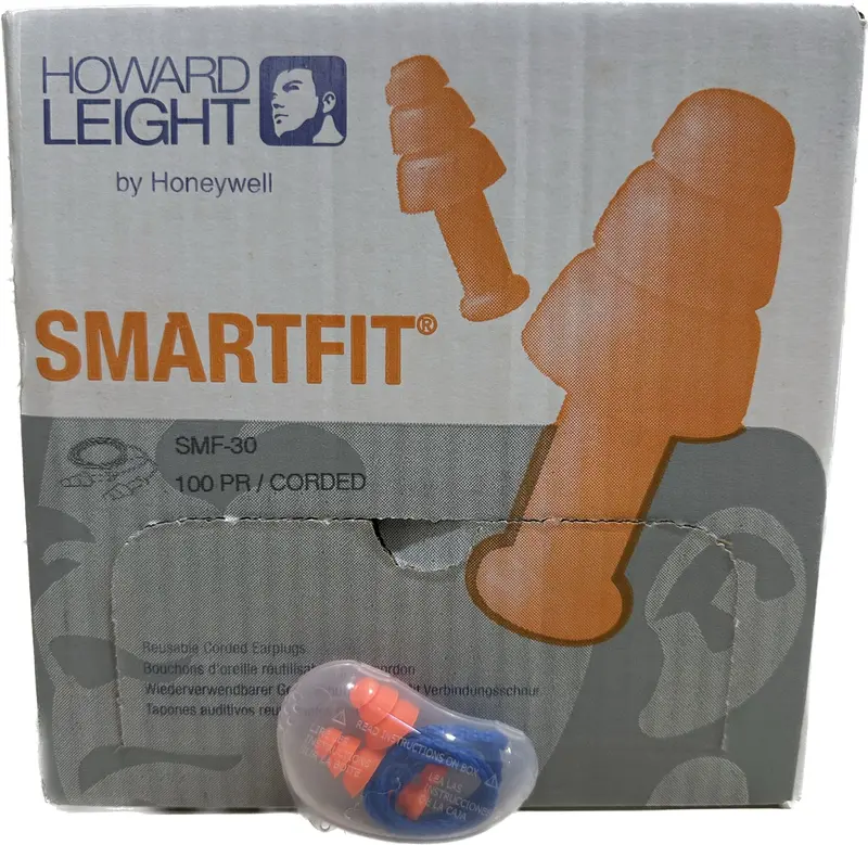 Honeywell Howard Leight SMARTFIT SMF-30 Reusable Corded Foam Earplugs for Holiday Use