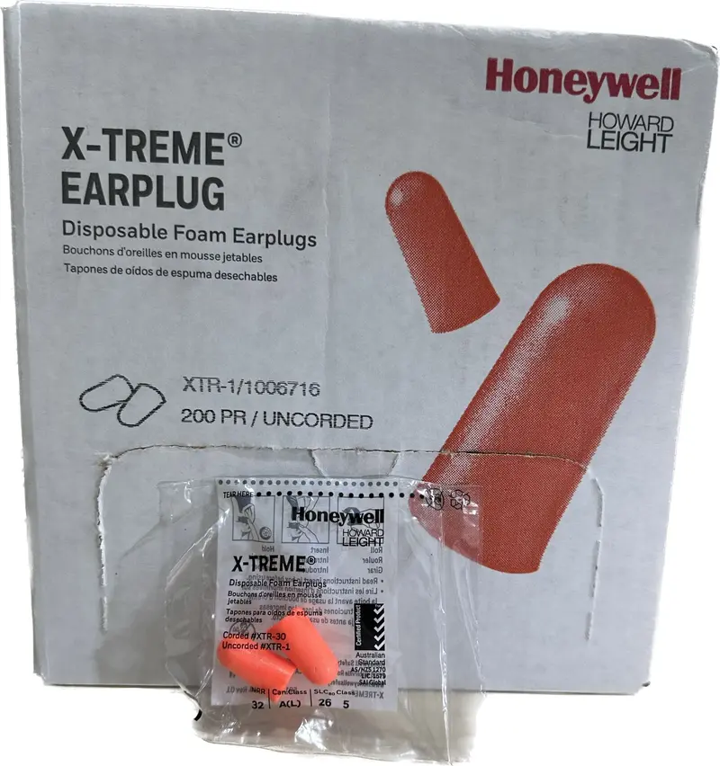 Honeywell Howard Leight X-TREME XTR-1 Single-Use Uncorded Foam Earplugs