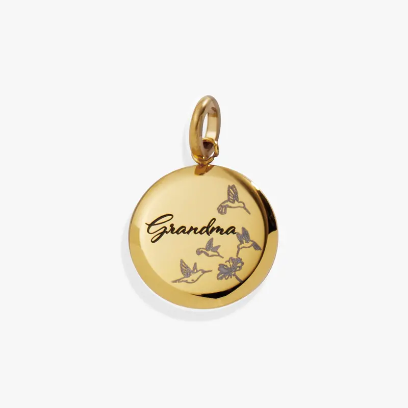 Hummingbird Disc Charm for Grandmothers