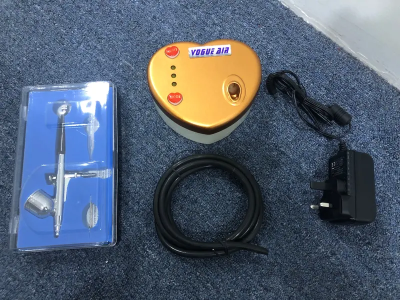 Hymair HS08-2AC-SK Nail Polish Airbrush Kit with Compact Mini Compressor
