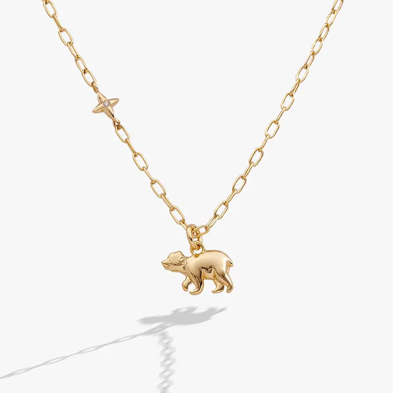 ‘I Love You More Than I Can Bear’ Cub Pendant Necklace