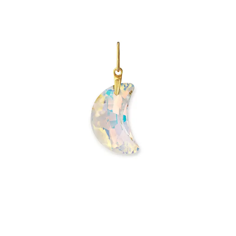 Icicle Moon Charm – Delicate Celestial Pendant Accent