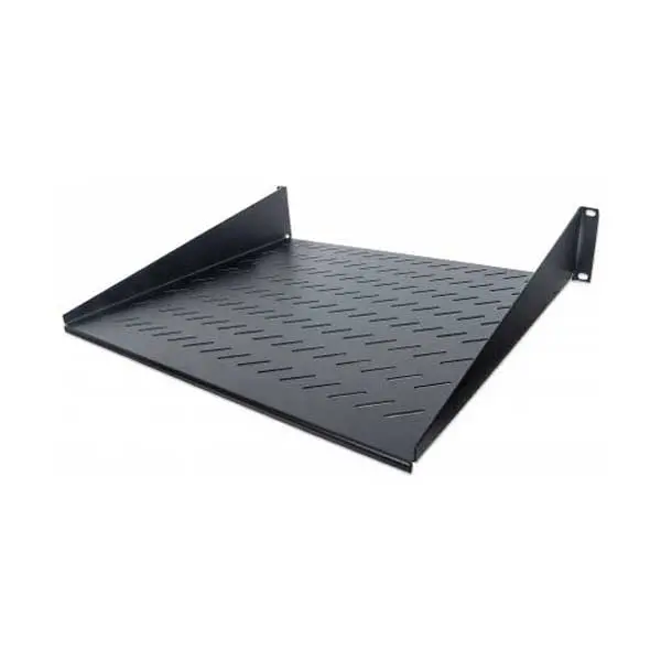 Intellinet 2U Cantilever Shelf for 19″ Racks – 15″ Depth, Vented, Black