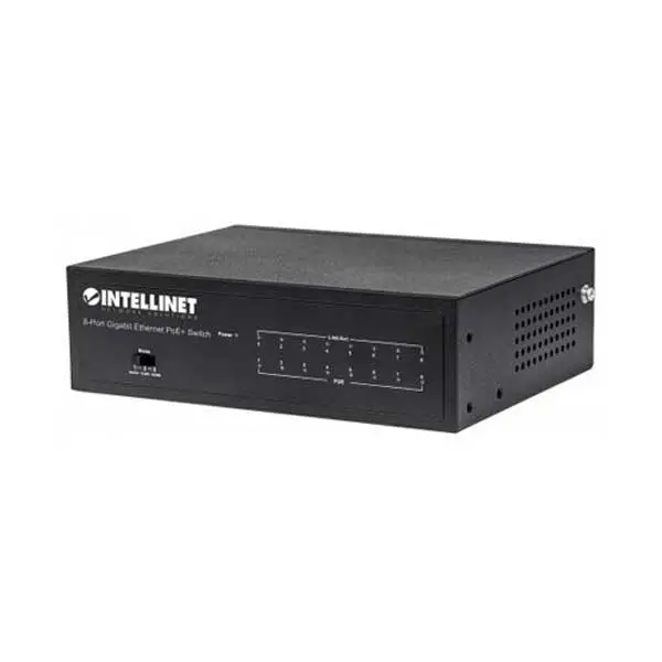 Intellinet 561204 8-Port Gigabit PoE+ Ethernet Switch